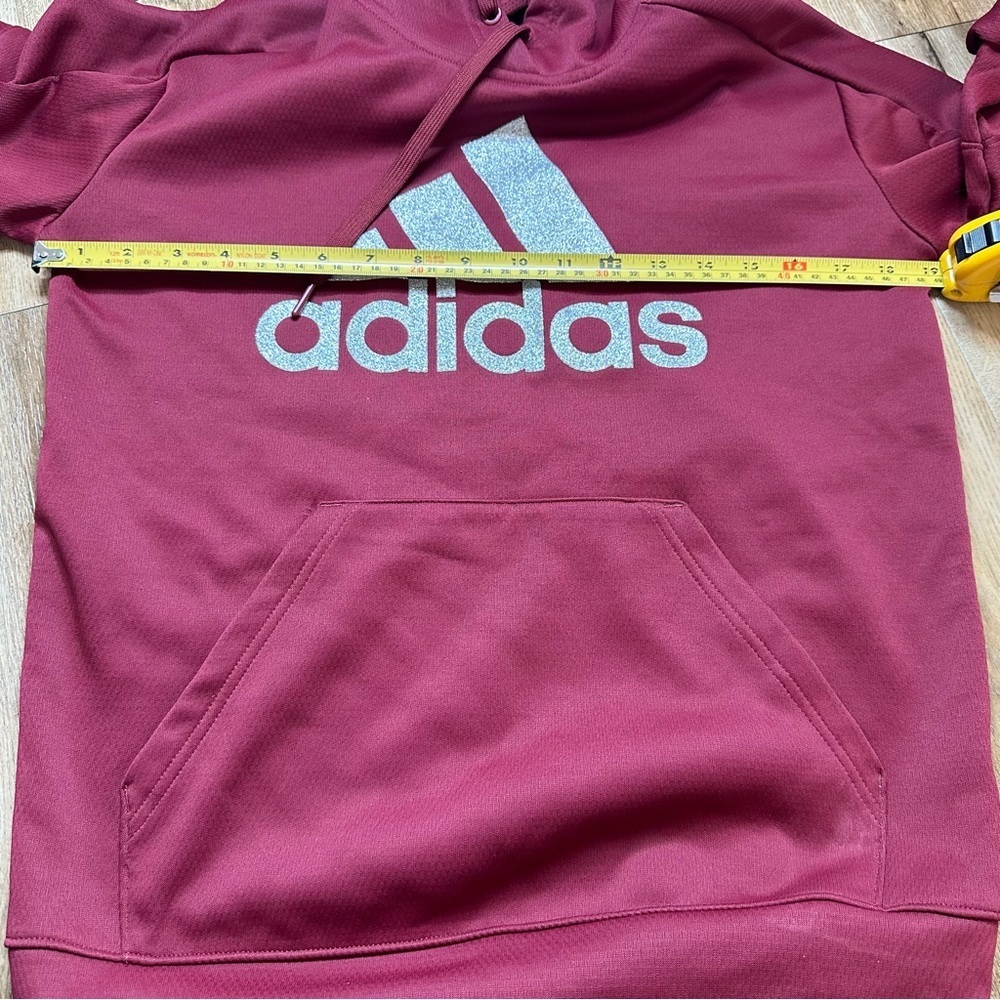 Adidas Red Climawarm Woman's Red Sweatshirt Size Small - Picture 10 of 13